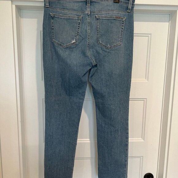 Joe's Jeans Women Size 28 Blue Wash Mid-Rise Straight Distressed Ankle Jeans - Picture 4 of 7